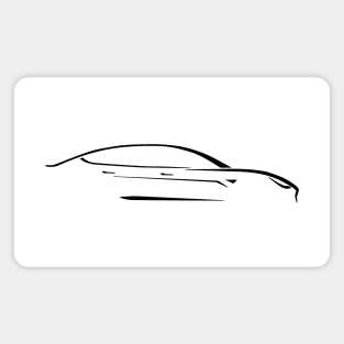 Fast Electric Car Abstract Drawing Magnet